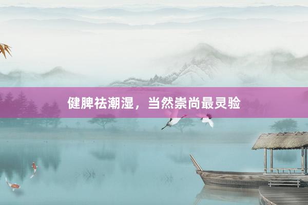 健脾祛潮湿,当然崇尚最灵验